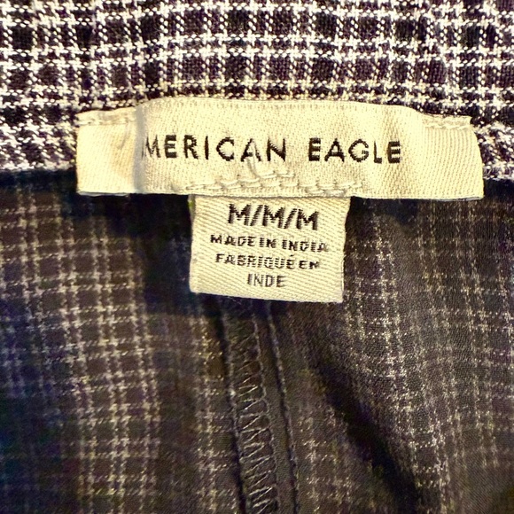 American Eagle Outfitters Used Black and White Grid Mini Skirt - Picture 3 of 3